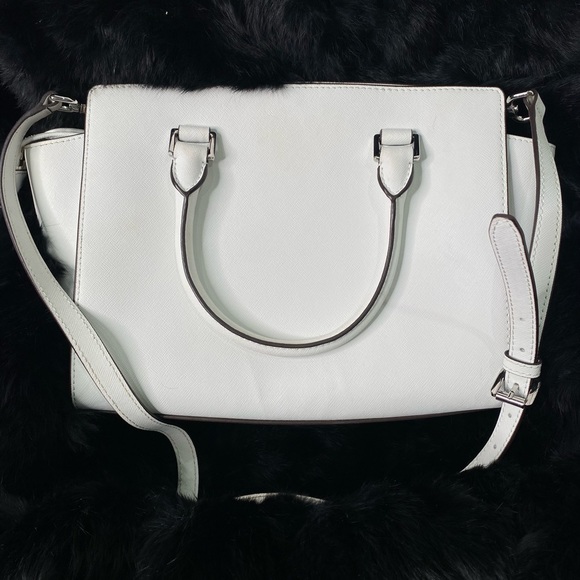 MICHEAL KORS Medium Selma Saffiano leather Satchel Crossbody Bag Ballet - Picture 8 of 14